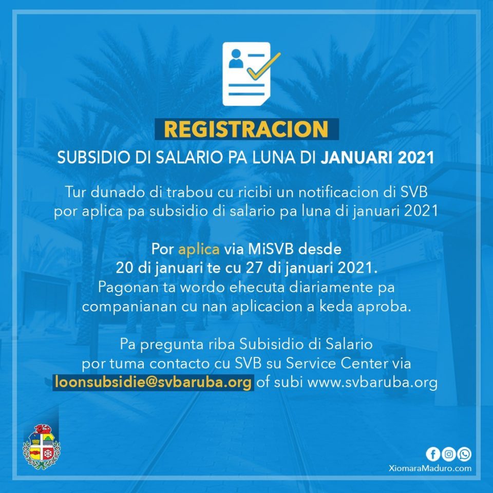 Registracion Subsidio Di Salario Januari 2021