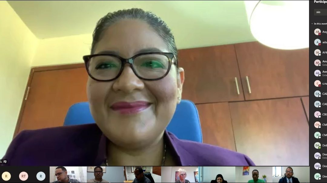 Minister Xiomara Maduro A Haci Apertura Di E Webminar 'Samen Corruptie Bestrijden' Organisa Pa Mot 160 Minfec Mot 01