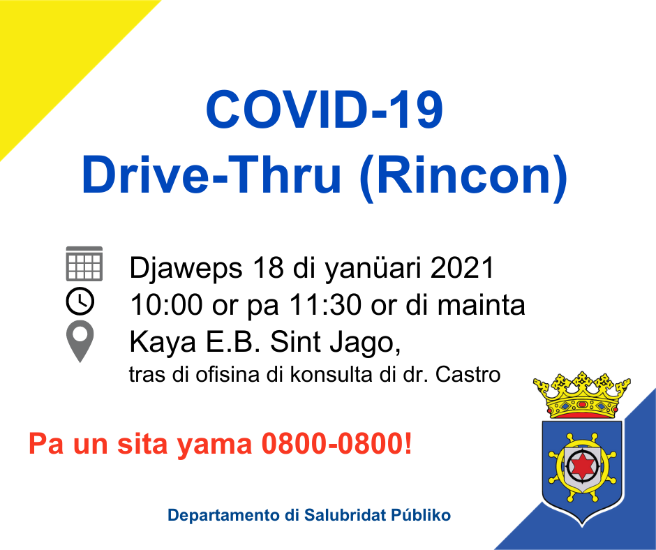 Covid-19 Drive-Thru (Rincon) 18 Di Yanüari 2021 160 Pap