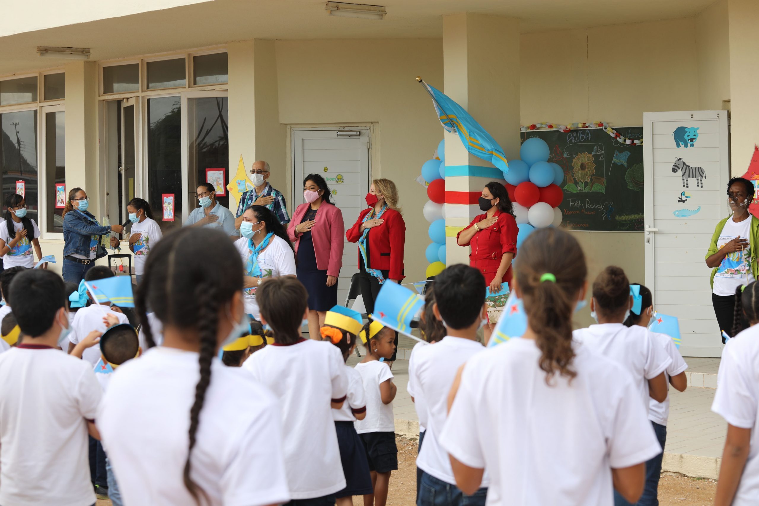 Prome Minister Evelyn Wever-Croes: En Conexion Cu Celebracion Di 45 Aña Di Himno Y Bandera: Bishita Di Prome Minister Na Faith Revival School 161 2Faith Revival School Scaled