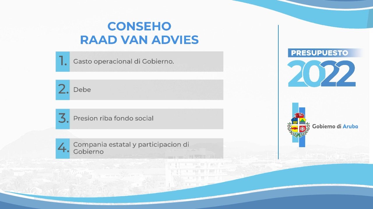 Gobierno A Bin Ta Atende Cu E Consehonan Di Caft Y Raad Van Advies Riba Presupuesto 2022 160 Conseho Raad Van Advies Presupuesto 2022