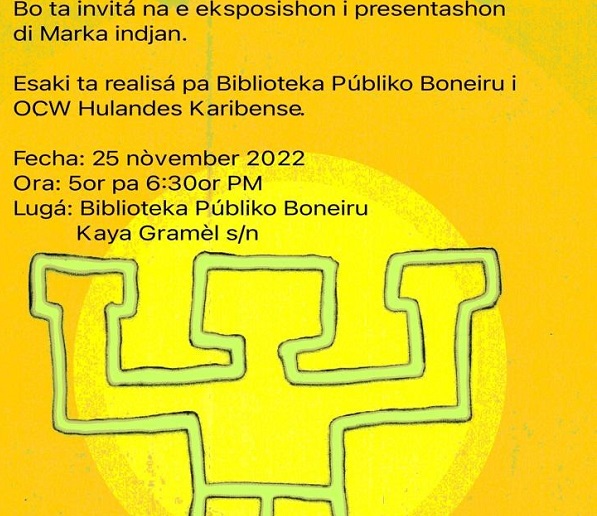Lansamentu Di Buki ‘Marka Indjan Di Delno Denchi Tromp Dia 25 Di November 2022 Na Biblioteka Publiko Boneiru