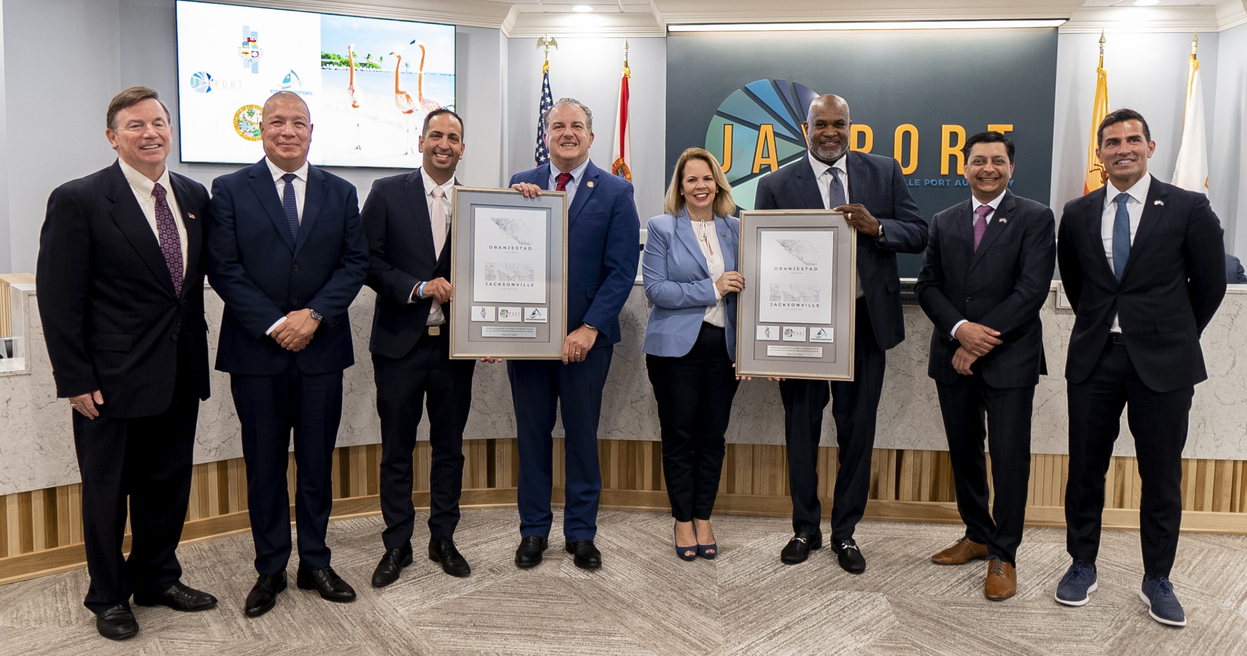 Prome Minister A Firma Mou Importante Entre Apa, Jaxport Y Gobierno Di Aruba 163 Mp Jaxport 2 Scaled