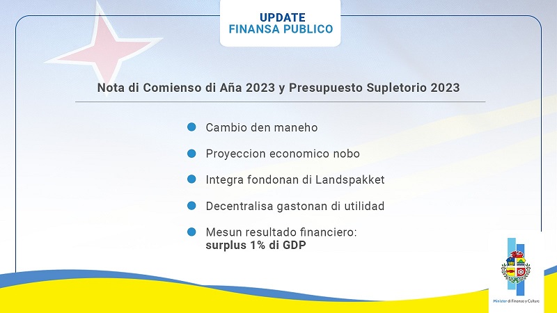 Minister Di Maduro Di Finansaa Informa Den Conferencia Di Prensa: Nota Di Comienso Di Aña 2023 Y Presupuesto Supletorio 2023 A Keda Entrega Na Parlamento Pa Su Tratamento 160 Nota Di Comienso Di Anta 2023 Y Pres Supl 2023