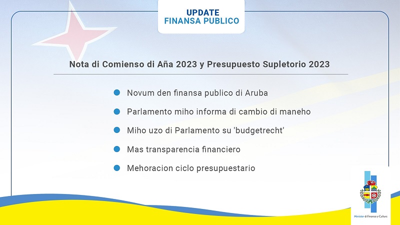 Minister Di Maduro Di Finansaa Informa Den Conferencia Di Prensa: Nota Di Comienso Di Aña 2023 Y Presupuesto Supletorio 2023 A Keda Entrega Na Parlamento Pa Su Tratamento 161 Nota Di Comienso Di Anta 2023 Y Pres Supl 2023