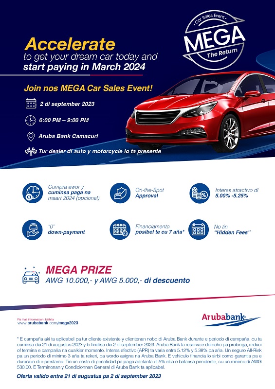 Aruba Bank Mega Car Sales Event – The Return.4 1