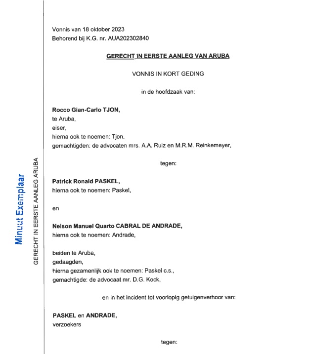Huez A Dicta Y E Dos Periodistanan Di E Programa Enfoke Mester Rectifica Nan Ponencianan Contra Minister Rocco Tjon