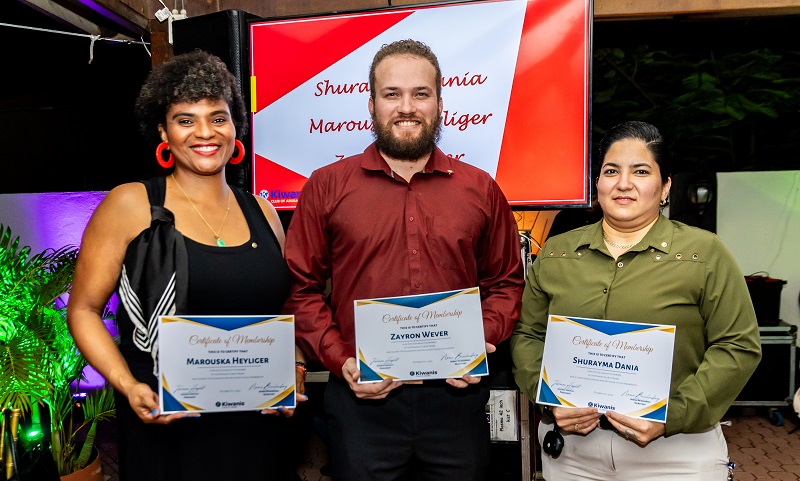 Kiwanis Club Van Aruba Installeert Nieuwe Director Voor 2023-2024 164 New Members Marouska Heyliger Zayron Wever And Shurayma Dania.6
