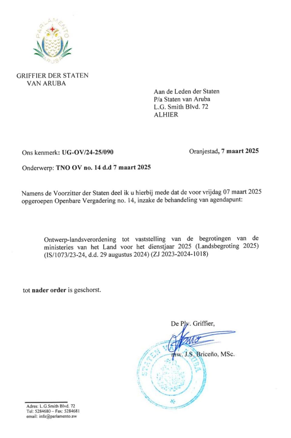 Mnister Di Finansas Xiomara Maduro 1