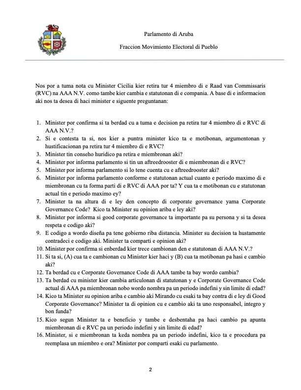 1 Do Preguntanan Wc Aaa Nv Retiro Di Hunta Di Directiva