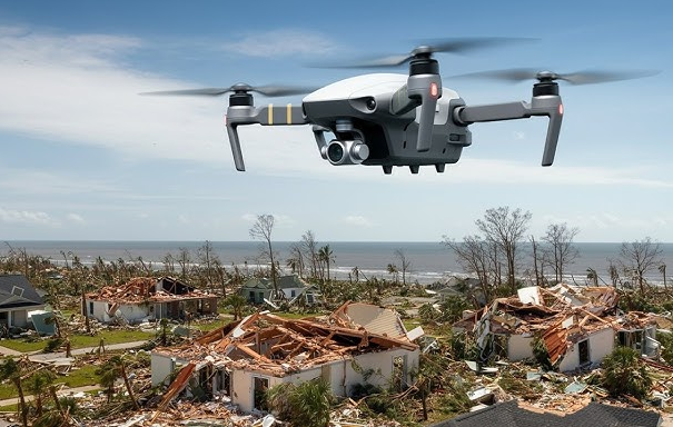 Minagz Drone Surveying Damaged Area 1