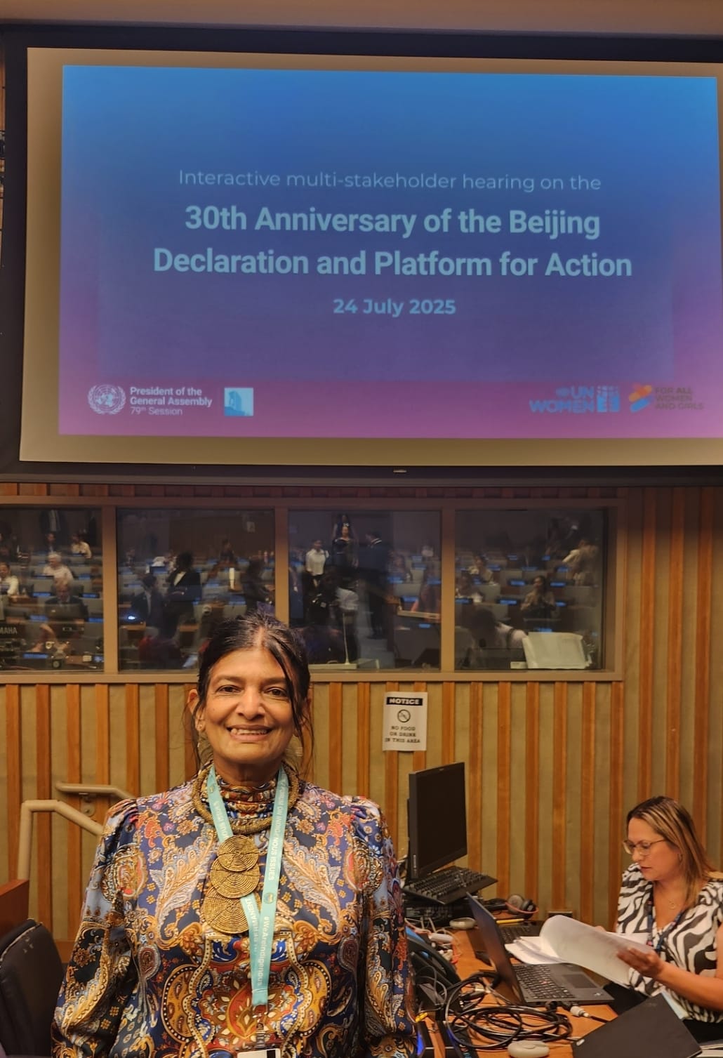 Davika Bissessar Shaw President Bonaire Human Rights Organization 30Th Beijing Declaration