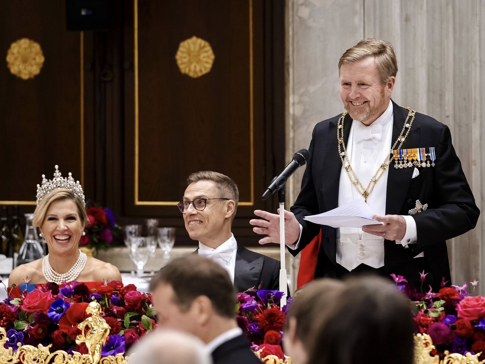 Rey Willem-Alexander Reafirma Importancia Di Estado Di Derecho Y Libertat Den Banquete Di Estado 160 Front Rey Willem