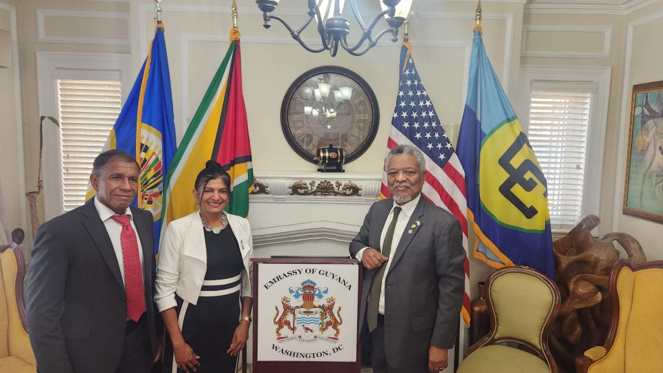 Ambassador Samuel Hinds Davika Bissessar Shaw James Finies 1
