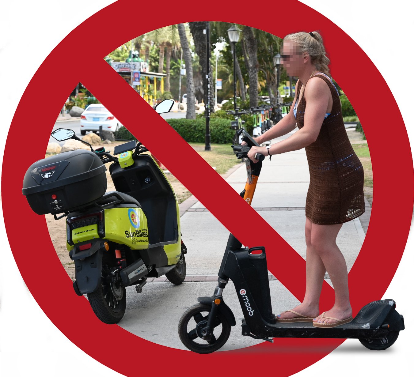 Corte A Confirma E Autoridad Di Gobierno Pa Actua Contra E Uzo Ilegal Di E-Stepnan Y Bicicleta Electrico 160 Steps And Scooters