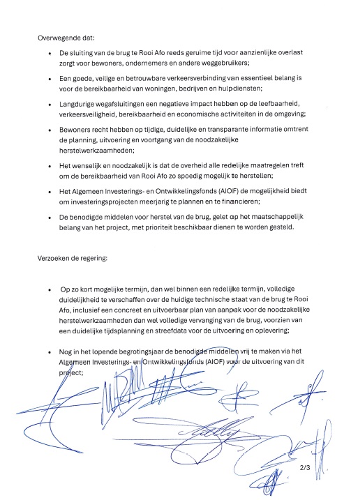 Avp Mp Ing. Carlos A. Bermudez Requests Urgent Attention For Rooi Afo Bridge 161 2