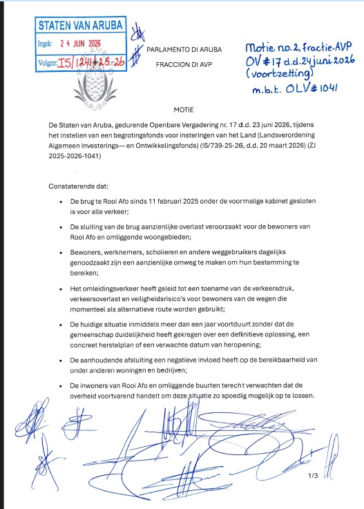 Avp Mp Ing. Carlos A. Bermudez Requests Urgent Attention For Rooi Afo Bridge 162 7
