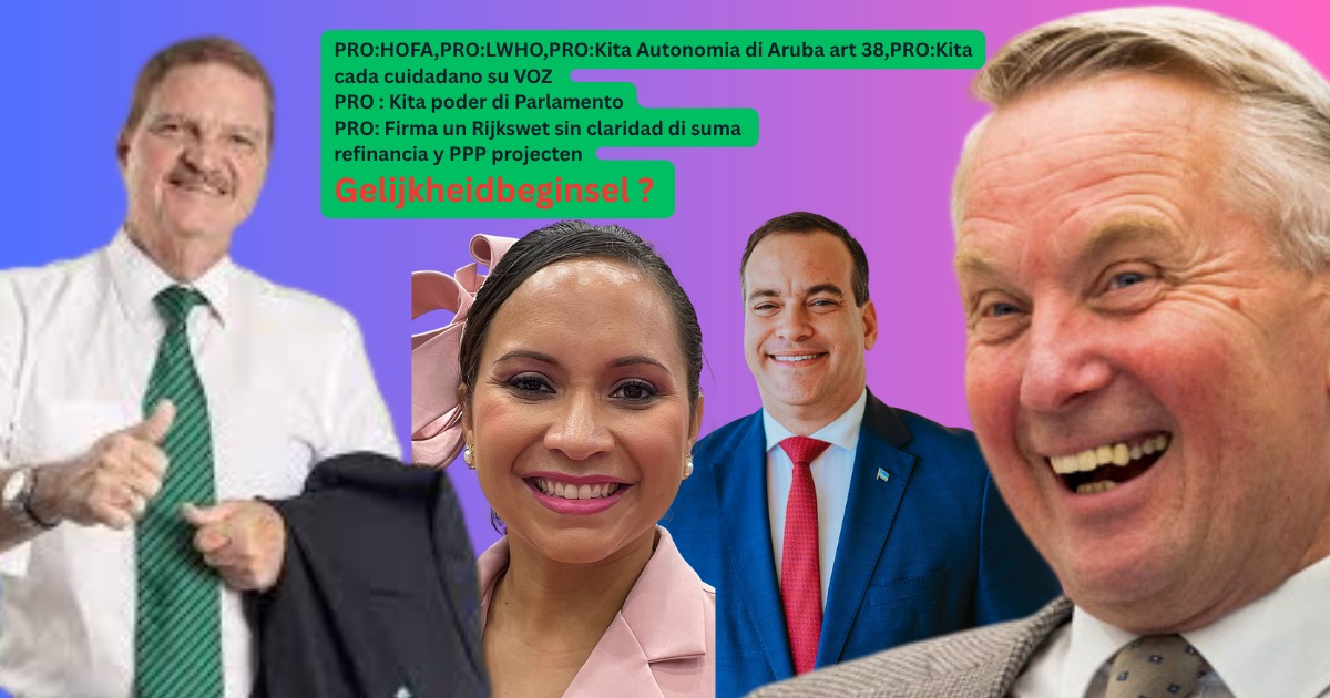 The influence and authors pushing for HOFA acceptance will break Aruba’s unique Status Aparte within the Kingdom