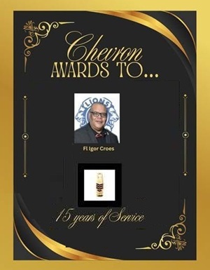 Aruba Lions Club Members Receive Chevron Awards For Years Of Service 160 Miembronan Di Aruba Lions Cu Premio Di Chevron Pa Nan Ananan Di Servicio 2