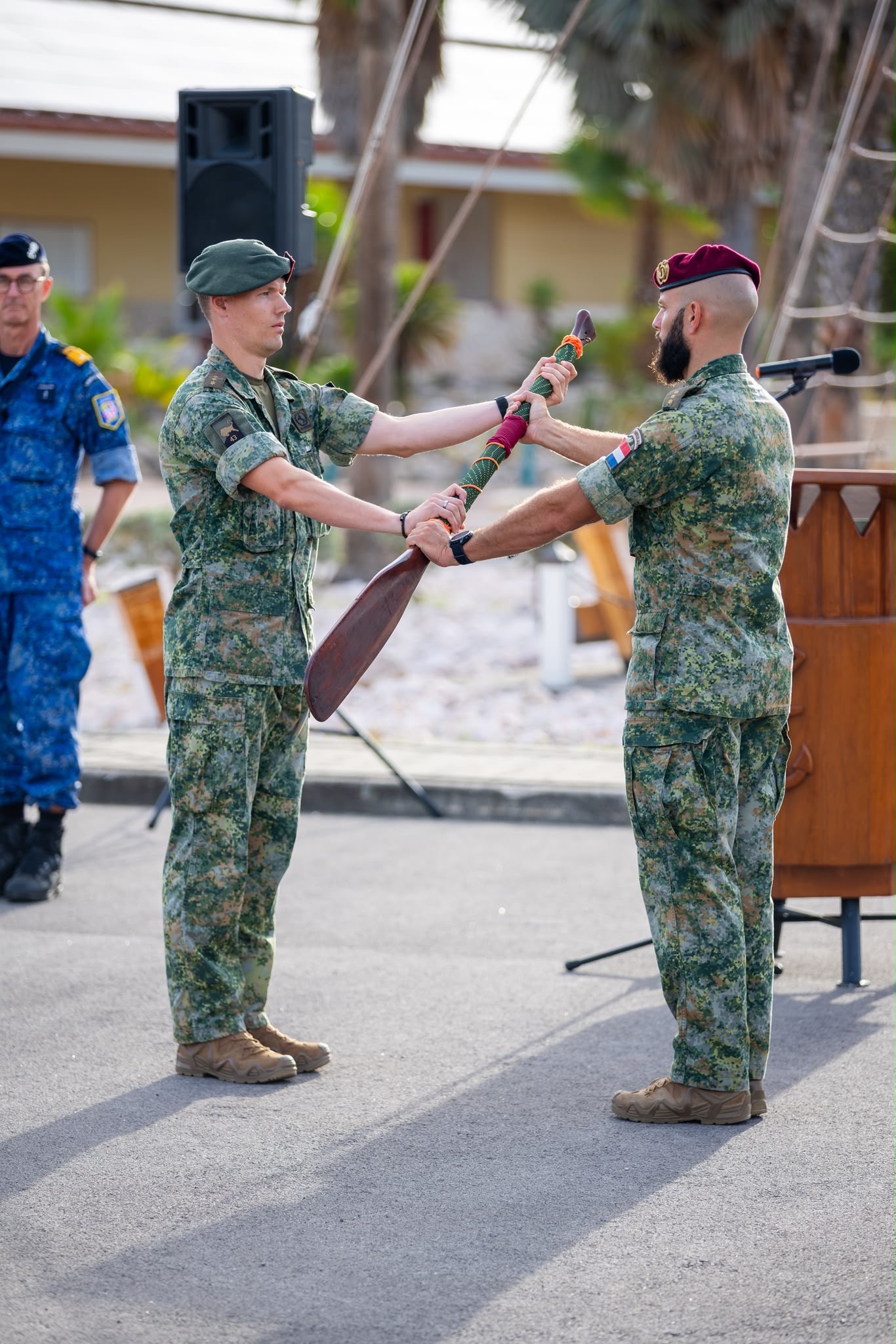 Defense Army Company In The Caribbean Rotates 160 El Escuadron Del Ejercito De Defensa En El Caribe Realiza Su Rotacion 2