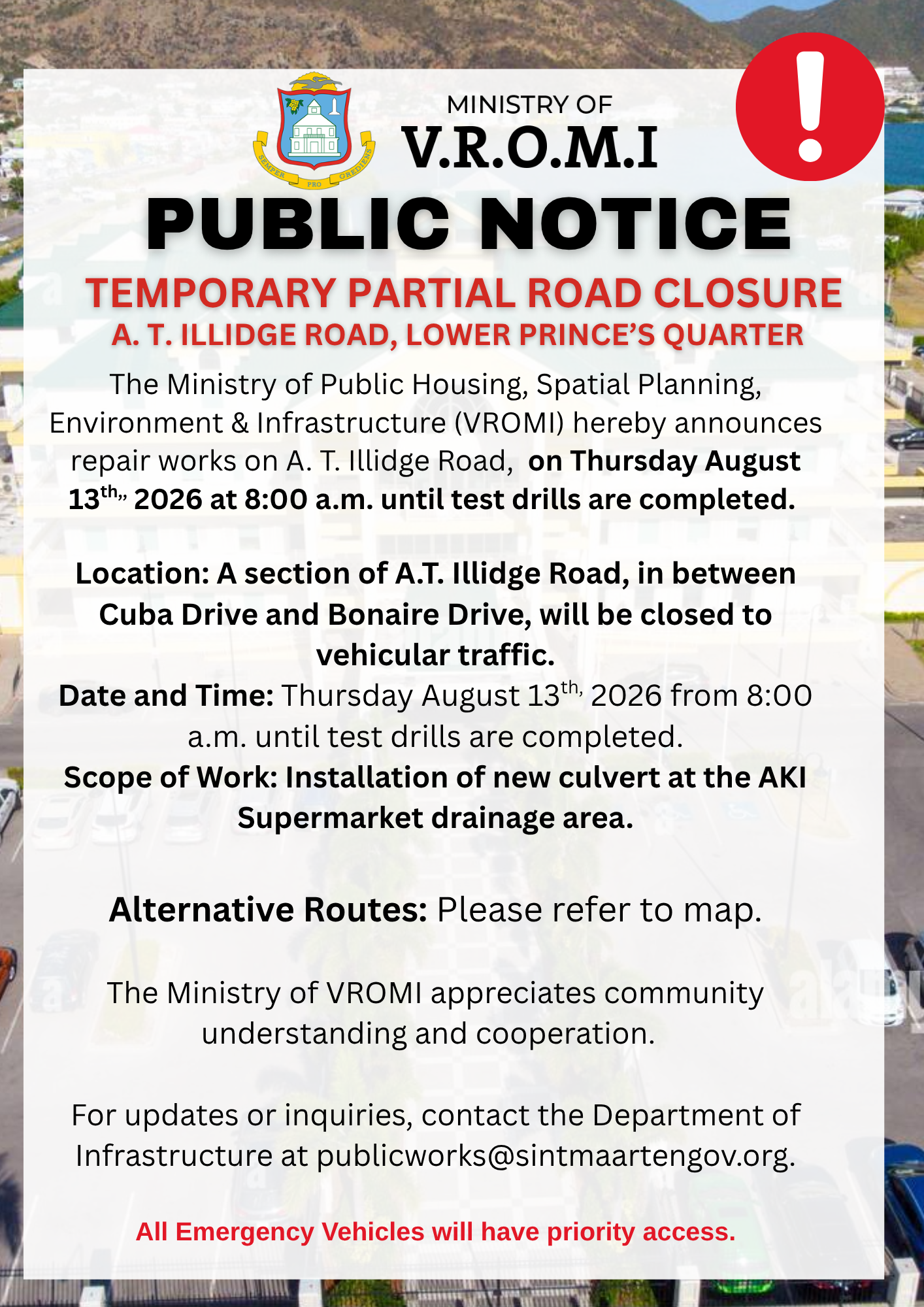 Copy Of Illidge Road Road Closure