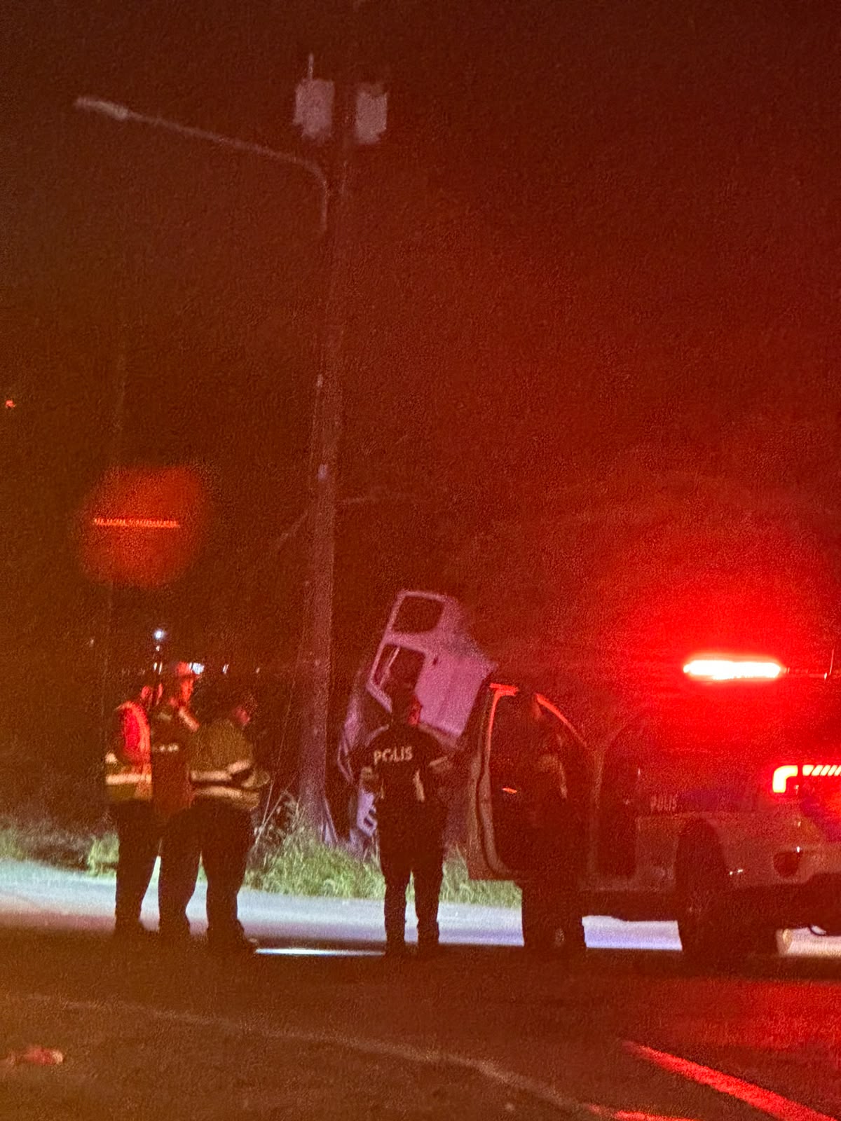 Car Crashes Into Utility Pole Behind The Airport: Police, Ambulance And Elmar Respond 160 Whatsapp Image 2026 08 03 At 7.28.35 Pm 2